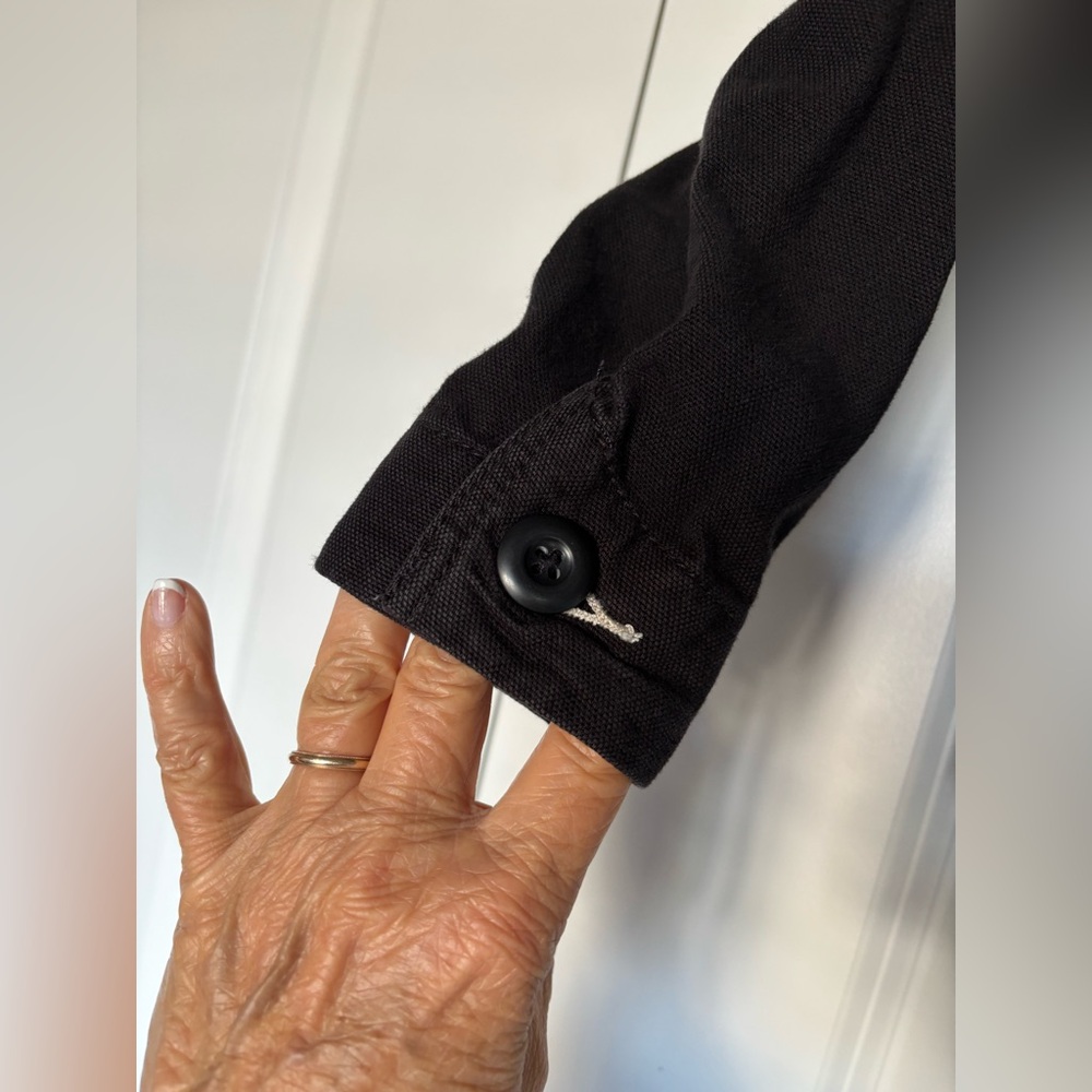 Everlane Cotton Canvas Chore Coat, Black/Charcoal, Classic, Buttoned,Women’s XXS - Picture 5 of 15